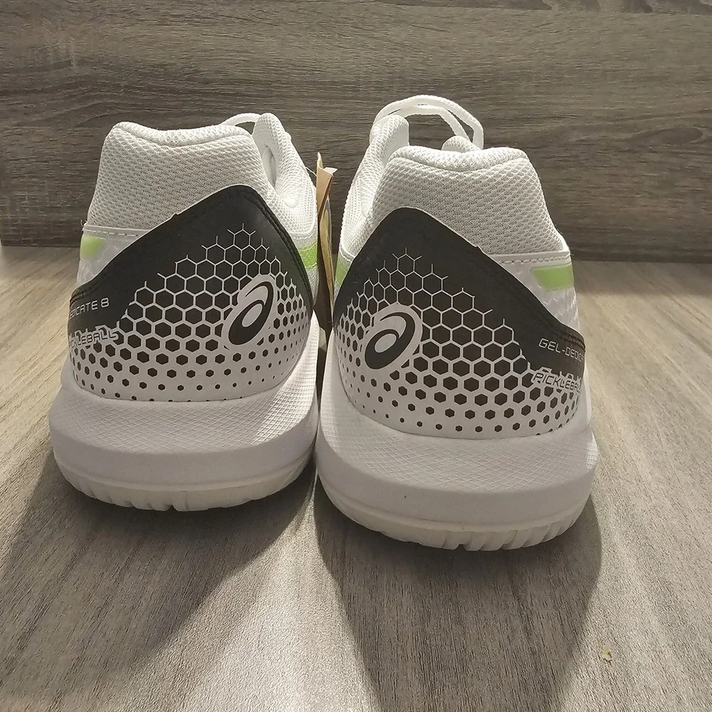 Asics Gel-Dedicate 8 White‎ Green Pickleball Tennis Shoes 1041A409 Men Sizes